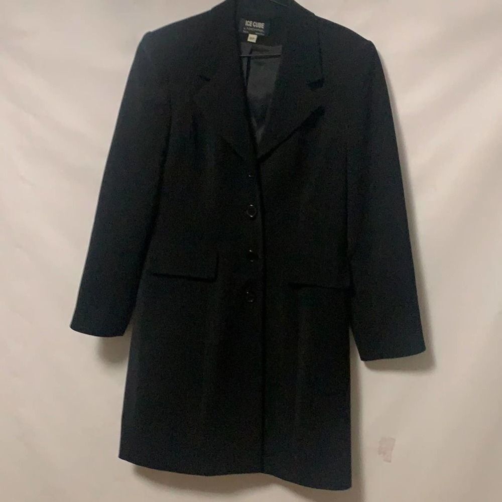 ICE CUBE PARIS NEWYORK BLACK BLAZER SIDE SLIT‎ SIZE 8P